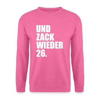 Et Zack Again 26 fléchettes amusantes - Sweat-shirt Unisexe - rose - Devant