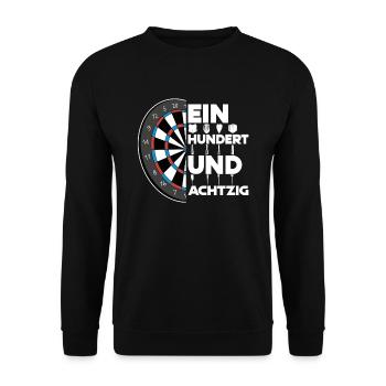 180 Darts Funny Darts - Unisex Sweatshirt - black - Front - Alina (178cm) & Michal (187cm)