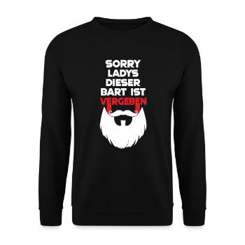 Sorry lady this beard is taken - Unisex Sweatshirt - black - Front - Alina (178cm) & Michal (187cm)