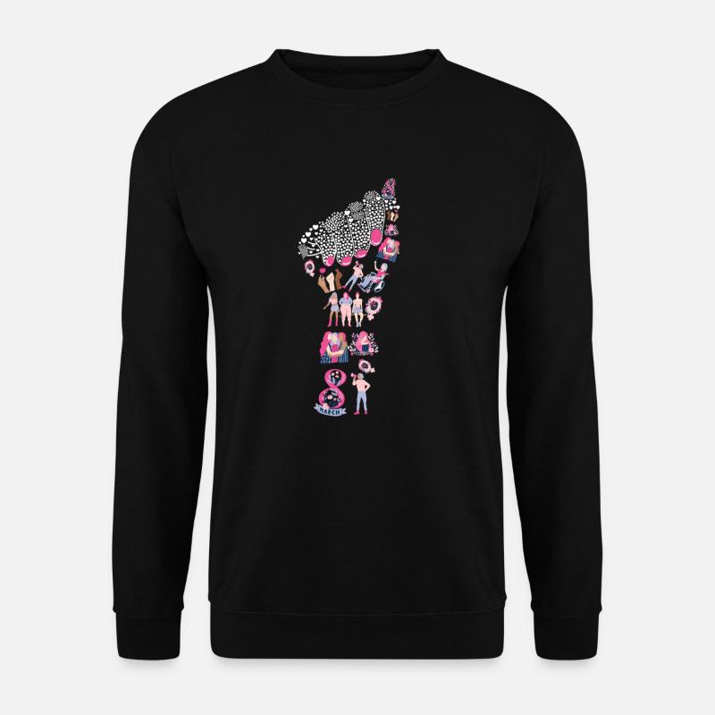 Women's Day Icon Hand - Unisex Sweatshirt - black