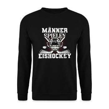 Männer Eishockey - Unisex Pullover - Schwarz - Vorne - Alina (178cm) & Michal (187cm)