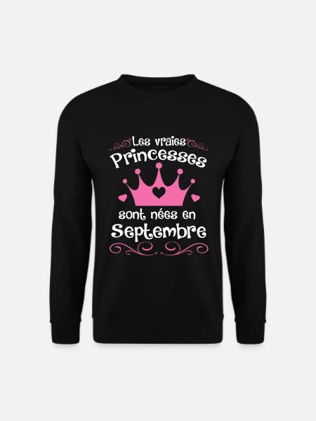 Septembre - Princess - Anniversaire - 2 - Unisex Sweatshirt - black