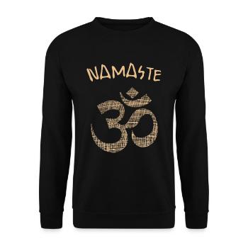 Yogi Namaste - Unisex Pullover - Schwarz - Vorne - Alina (178cm) & Michal (187cm)