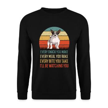 Every Snack you Make Jack Russel Hundeliebhaber - Unisex Pullover - Schwarz - Vorne - Alina (178cm) & Michal (187cm)
