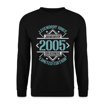 Legendary since January 2005 limited edition - Unisex Sweatshirt - black - Front - Alina (178cm) & Michal (187cm)
