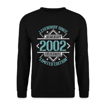 Legendary since January 2002 limited edition - Unisex Sweatshirt - black - Front - Alina (178cm) & Michal (187cm)