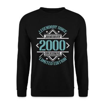 Legendary since January 2000 limited edition - Unisex Sweatshirt - black - Front - Alina (178cm) & Michal (187cm)
