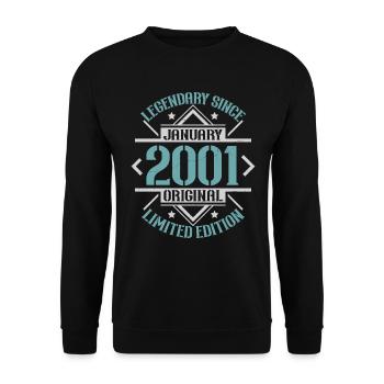 Légendaire depuis janvier 2001 édition limitée - Sweat-shirt Unisexe - noir - Devant - Alina (178cm) & Michal (187cm)