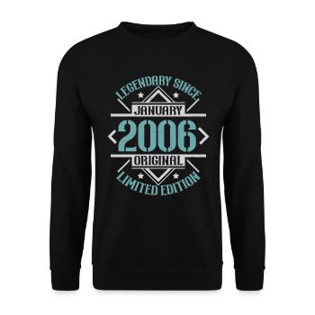 Legendär seit Januar 2006 limitierte Edition - Unisex Pullover - Schwarz - Vorne - Alina (178cm) & Michal (187cm)