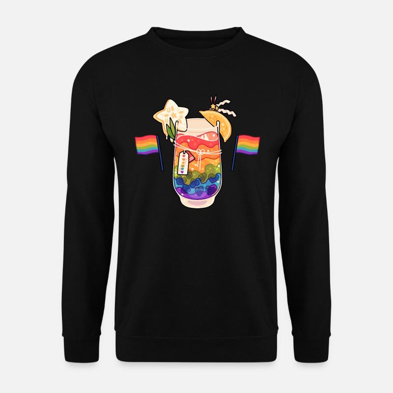 Regenbogen Drink - Unisex Pullover - Schwarz