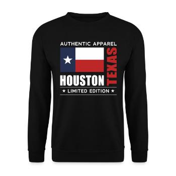 Houston - Unisex Pullover - Schwarz - Vorne - Alina (178cm) & Michal (187cm)