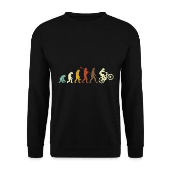 VTT Evolution Vintage Evolution Vélo - Sweat-shirt Unisexe - noir - Devant - Alina (178cm) & Michal (187cm)