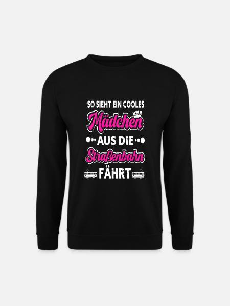 Straßenbahn Mädchen Stadtbahn Straßenbahnfahrerin - Unisex Pullover - Schwarz