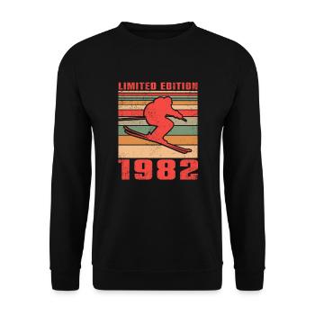 Skieurs Skis de fond Anniversaire 1982 - Sweat-shirt Unisexe - noir - Devant - Alina (178cm) & Michal (187cm)
