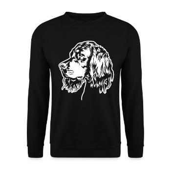 GORDON SETTER Wilsigns Chien de chasse Chiens de chasse Chiens Chiens - Sweat-shirt Unisexe - noir - Devant - Alina (178cm) & Michal (187cm)