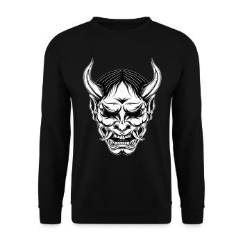 Schädel Skull Horror Japon Halloween Geisha - Sweat-shirt Unisexe - noir - Devant - Alina (178cm) & Michal (187cm)