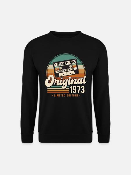 Original 1973 Jahrgang Vintage Retro Geburtstag - Unisex Pullover - Schwarz