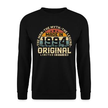 1994 Vintage né homme mythe légende - Sweat-shirt Unisexe - noir - Devant - Alina (178cm) & Michal (187cm)