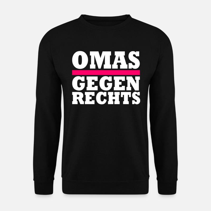 Omas gegen Rechts - Unisex Pullover - Schwarz