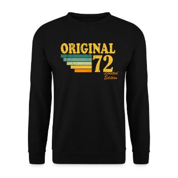 Jahrgang 1972 Vintage Retro Geburtstag Geschenk - Unisex Pullover - Schwarz - Vorne - Alina (178cm) & Michal (187cm)