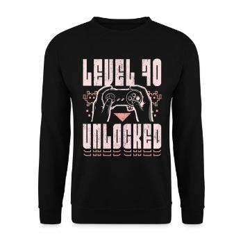 Vintage Video Games 1954 70 Years Anniversary Gamer - Unisex Sweatshirt - black - Front - Alina (178cm) & Michal (187cm)