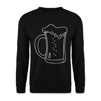Beer Drawing Party Celebrate White - Unisex Sweatshirt - black - Front - Alina (178cm) & Michal (187cm)