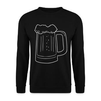 Beer Drawing Party Celebrate White - Unisex Sweatshirt - black - Front - Alina (178cm) & Michal (187cm)