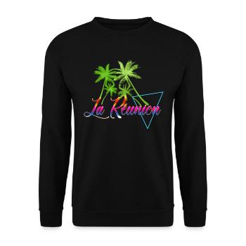 Ile De La Réunion Mon Paradis Terrestre - Sweat-shirt Unisexe - noir - Devant - Alina (178cm) & Michal (187cm)