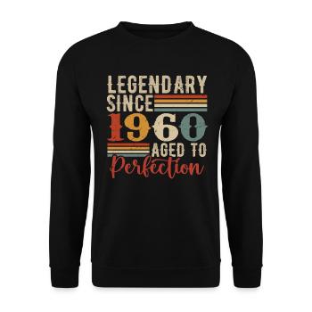 Légendaire Depuis 1960 Cadeau D'anniversaire 1960 - Sweat-shirt Unisexe - noir - Devant - Alina (178cm) & Michal (187cm)
