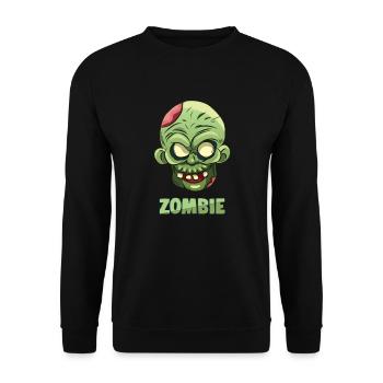 Scary Zombie Halloween - Unisex Pullover - Schwarz - Vorne - Alina (178cm) & Michal (187cm)