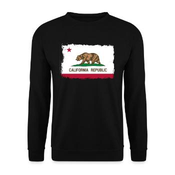 California - Geschenkidee - Unisex Pullover - Schwarz - Vorne - Alina (178cm) & Michal (187cm)