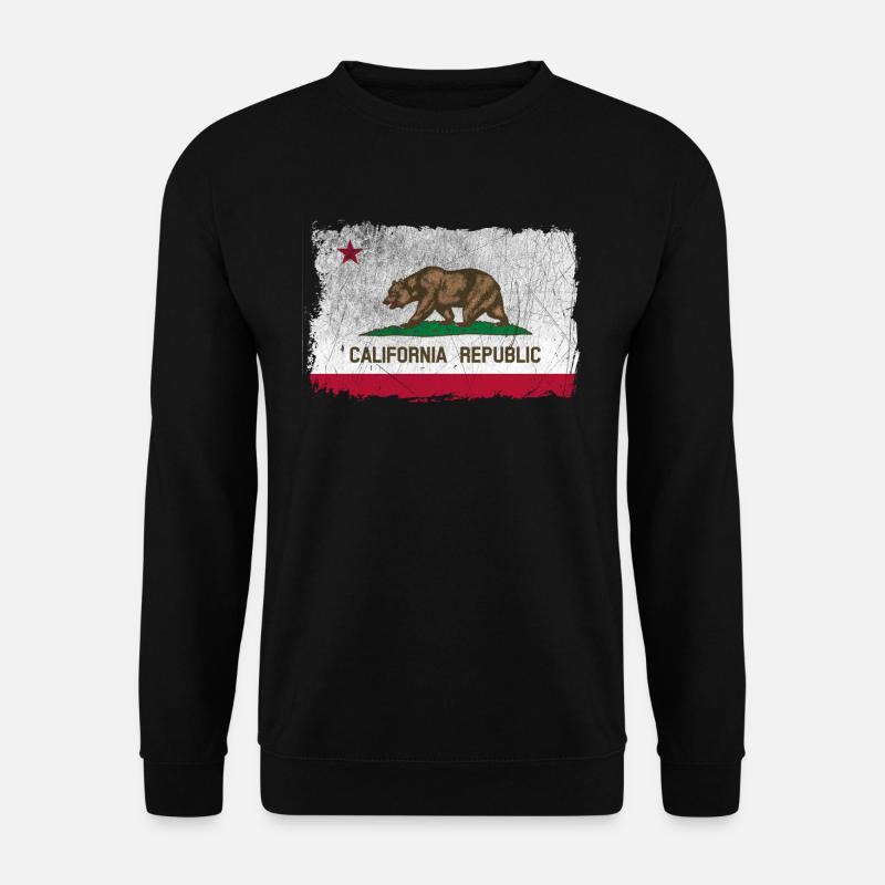 California Republic - Vintage - Unisex Pullover - Schwarz