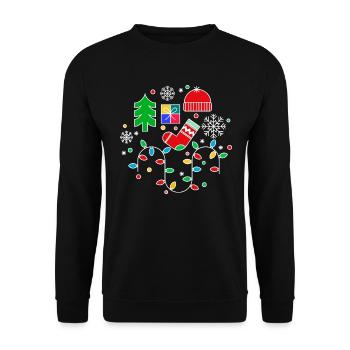 Merry Christmas - Unisex Sweatshirt - black - Front - Alina (178cm) & Michal (187cm)