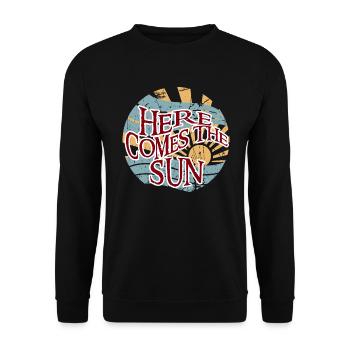 here come to the sun - Unisex Pullover - Schwarz - Vorne - Alina (178cm) & Michal (187cm)