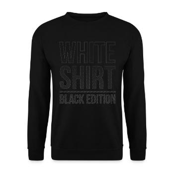 White Shirt Black Edition - Unisex Sweatshirt - black - Front - Alina (178cm) & Michal (187cm)