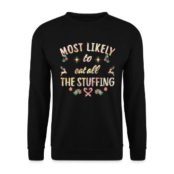 le plus susceptible de manger toute la farce - Sweat-shirt Unisexe - noir - Devant - Alina (178cm) & Michal (187cm)