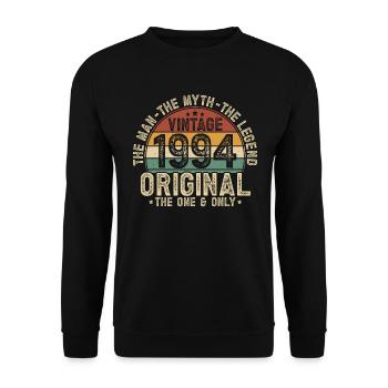 1994 Vintage né homme mythe légende - Sweat-shirt Unisexe - noir - Devant - Alina (178cm) & Michal (187cm)