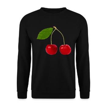 Cerises Cerises Fruits Eté Eté - Sweat-shirt Unisexe - noir - Devant - Alina (178cm) & Michal (187cm)