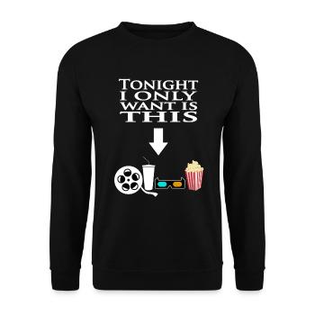 Cinéma Cinéma Soirée Passion - Sweat-shirt Unisexe - noir - Devant - Alina (178cm) & Michal (187cm)