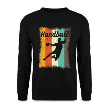 Handball coach sport - Unisex Sweatshirt - black - Front - Alina (178cm) & Michal (187cm)