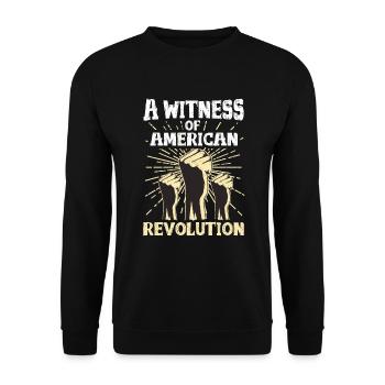 History Revolution Usa - Unisex Sweatshirt - black - Front - Alina (178cm) & Michal (187cm)