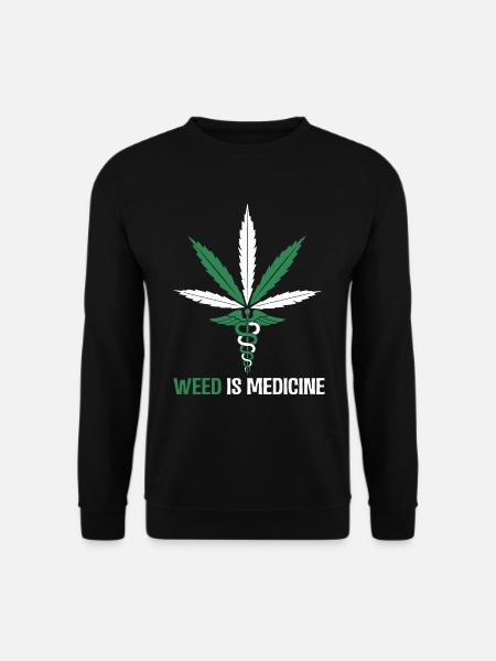 Weed is medicine - Unisex Sweatshirt - black