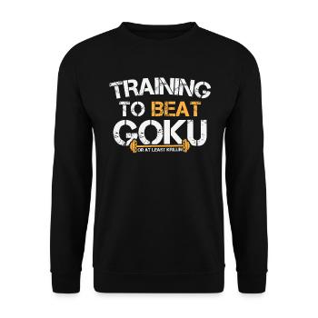 Anime Fan Comic Gift - Unisex Sweatshirt - black - Front - Alina (178cm) & Michal (187cm)
