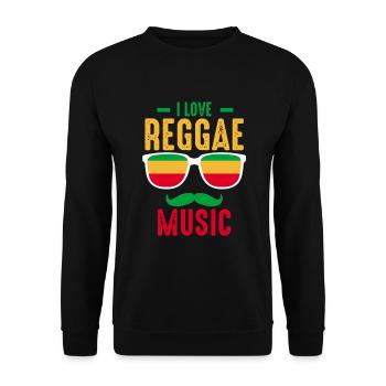 J'adore le reggae - Sweat-shirt Unisexe - noir - Devant - Alina (178cm) & Michal (187cm)