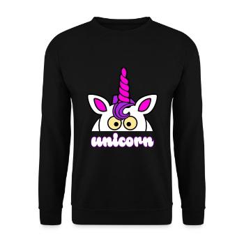 Chemise de licorne - Sweat-shirt Unisexe - noir - Devant - Alina (178cm) & Michal (187cm)