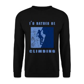 I would rather climb - Unisex Sweatshirt - black - Front - Alina (178cm) & Michal (187cm)