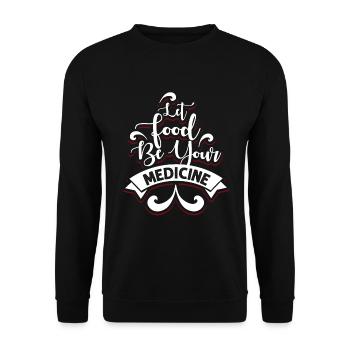 Eating as medicine - Unisex Sweatshirt - black - Front - Alina (178cm) & Michal (187cm)