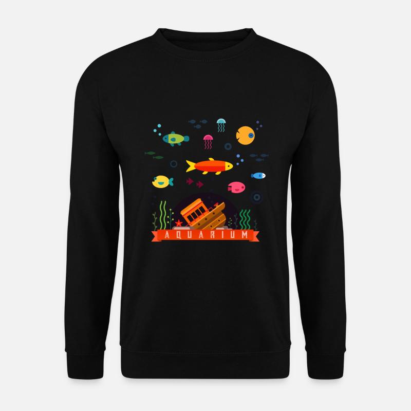 Aquarium bunte Fische - Unisex Pullover - Schwarz