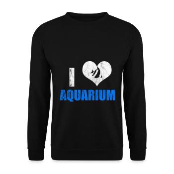 Aquarium addict - Unisex Sweatshirt - black - Front - Alina (178cm) & Michal (187cm)