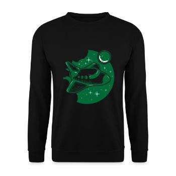 vaisseau spatial - Sweat-shirt Unisexe - noir - Devant - Alina (178cm) & Michal (187cm)